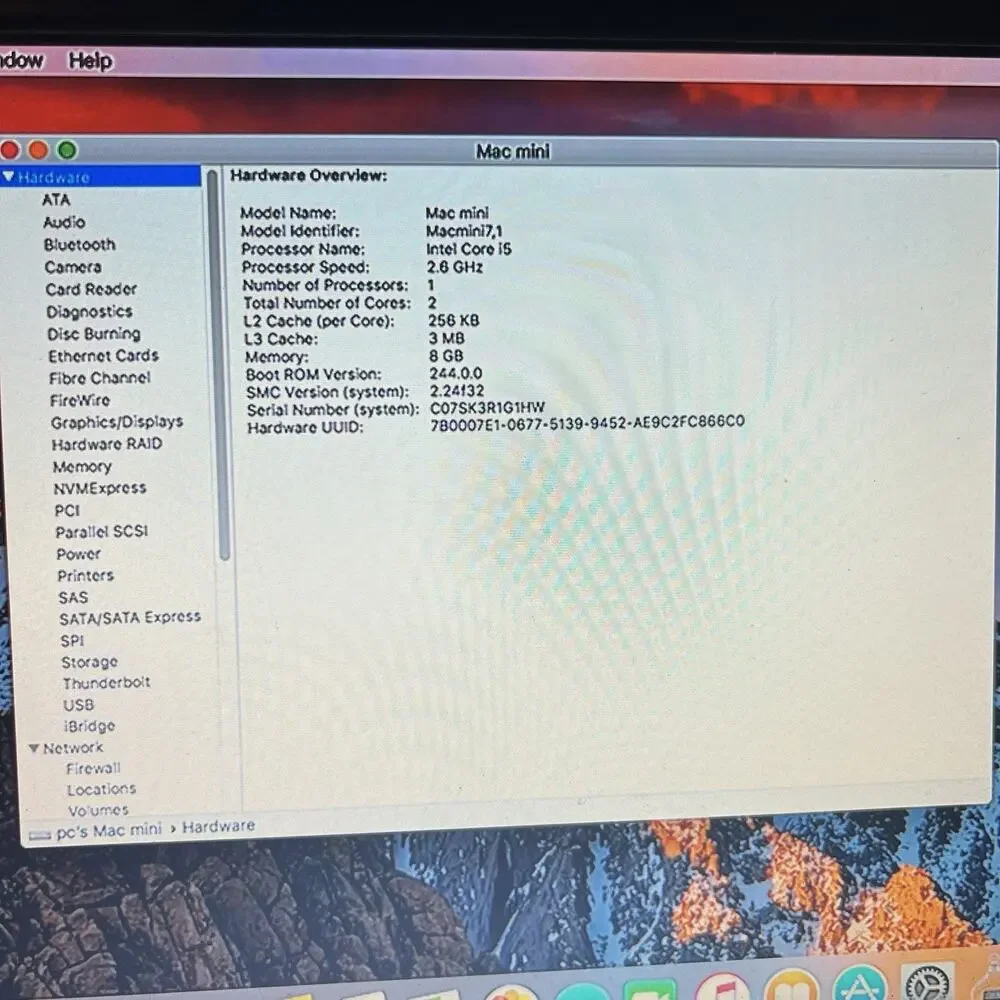 APPLE Mac Mini A1347 I7-3720QM 2.6GHz 1 TB HDDD 8GB RAM High Sierra-EDK42